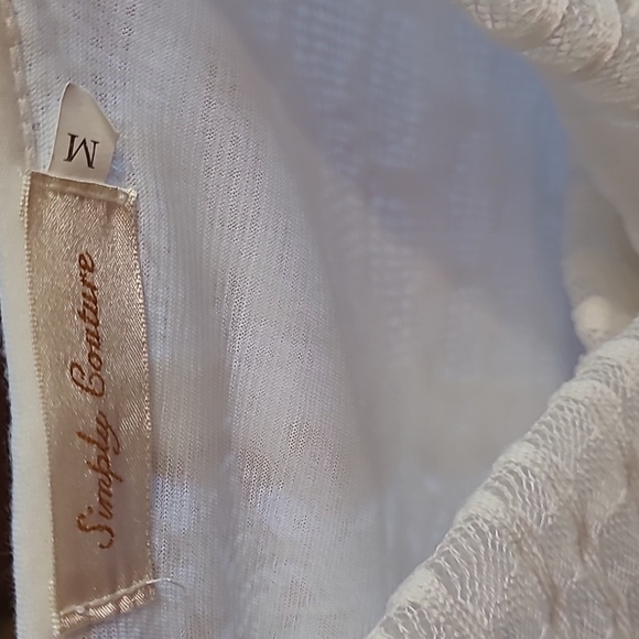 Simply Couture Ivory Crochet Tunic - Picture 10 of 11